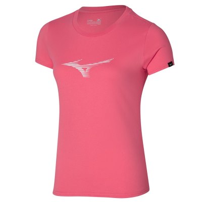 Camisa Mizuno Athletics RB Tee Mujer - Coral Claro - Chile M548PXGDVB